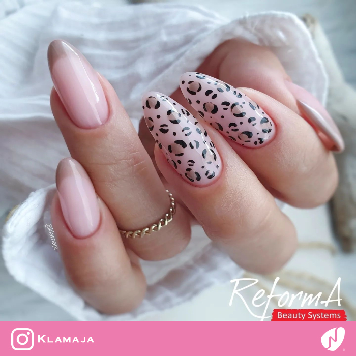 Leopard French Nails